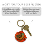 Love Forever Quote Photo Mdf Keychain