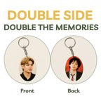 Oval Mdf Double Side Photo Keychain