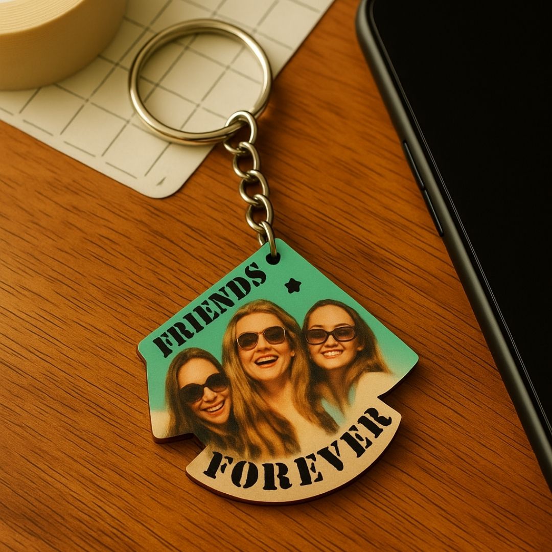 Best Memories Quote Photo Mdf Keychain