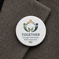 Customized MDF Circle Badge (Safety Pin Attachment)