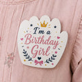 Customized MDF Hand Shaped Badge (Safety Pin Attachment)