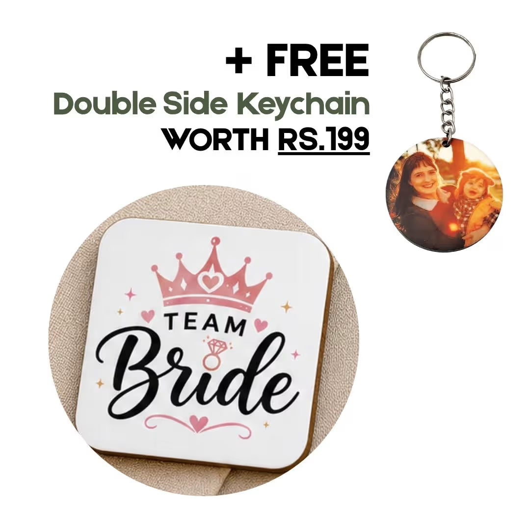 Customized MDF Square Badge (Safety Pin Attachment)