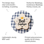 Customized MDF Star Shaped Badge (Safety Pin Attachment)