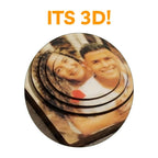 Circle Customized 3d Photo Keychain