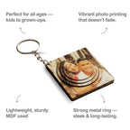 Circle Customized 3d Photo Keychain