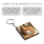Circle Customized 3d Photo Keychain