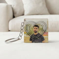 Heart Customized 3d Photo Keychain