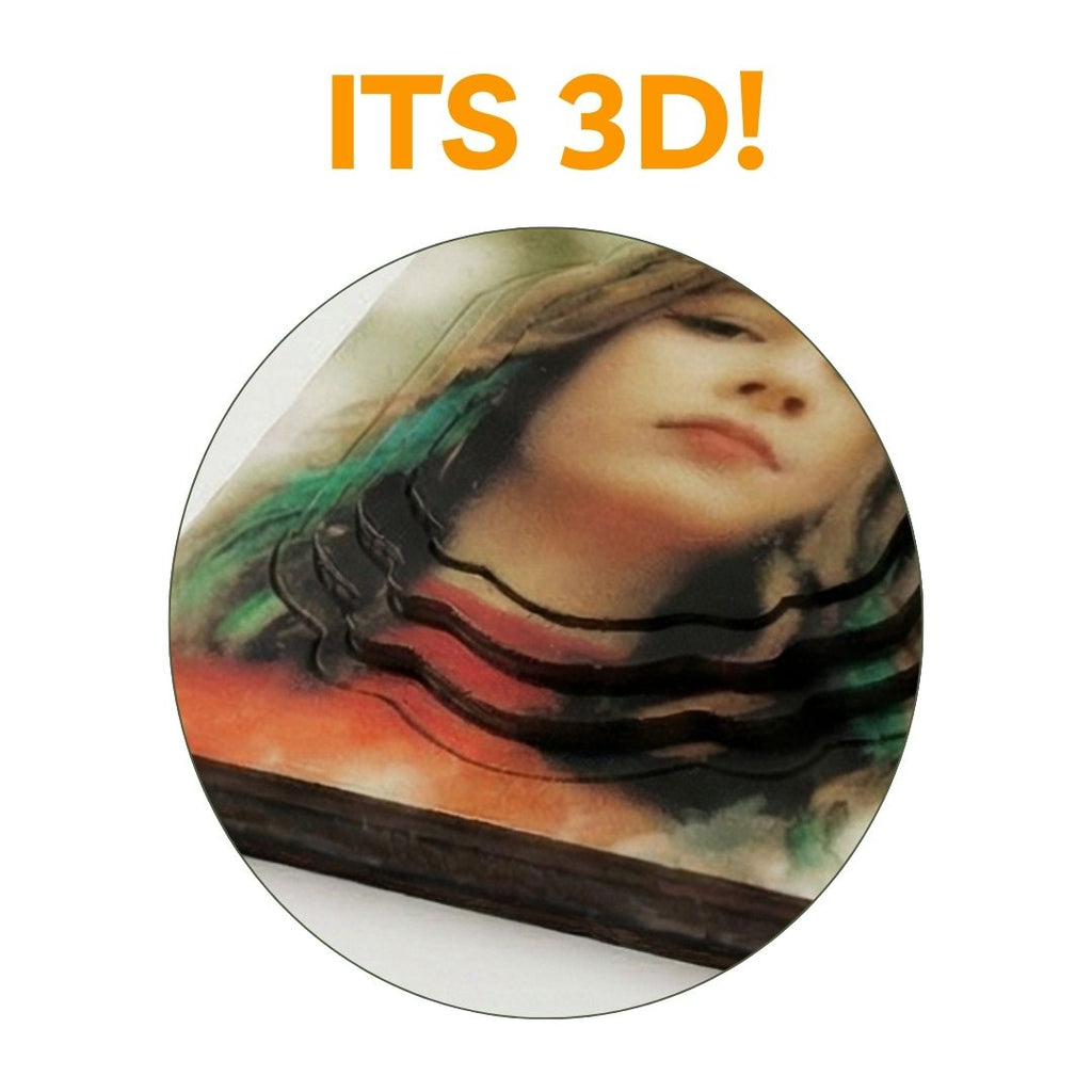 Rectangle Customized 3d Photo Keychain