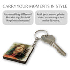 Rectangle Customized 3d Photo Keychain