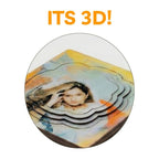 Square Customized 3d Photo Keychain