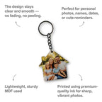 House Mdf Double Side Photo Keychain