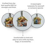 House Mdf Double Side Photo Keychain