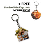 House Mdf Double Side Photo Keychain