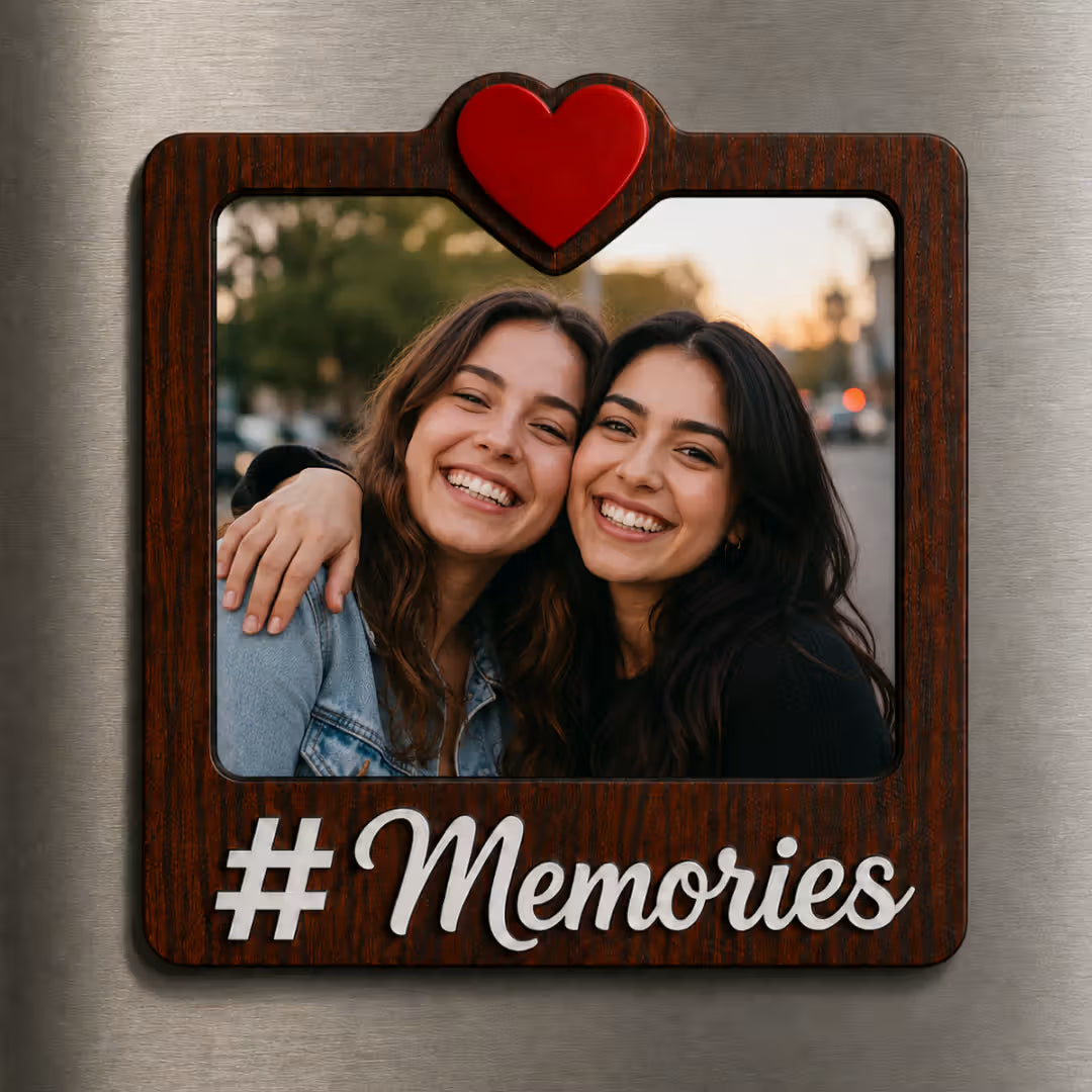 Memories Friends Photo Wooden Fridge Magnets
