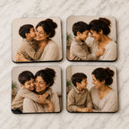 Mom & Son MDF Square Photo Tea Coaster