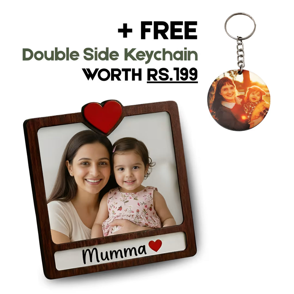 Mumma Wooden Personalized Photo Fridge Magnet