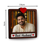 Husband Wooden Personalized Photo Fridge Magnet