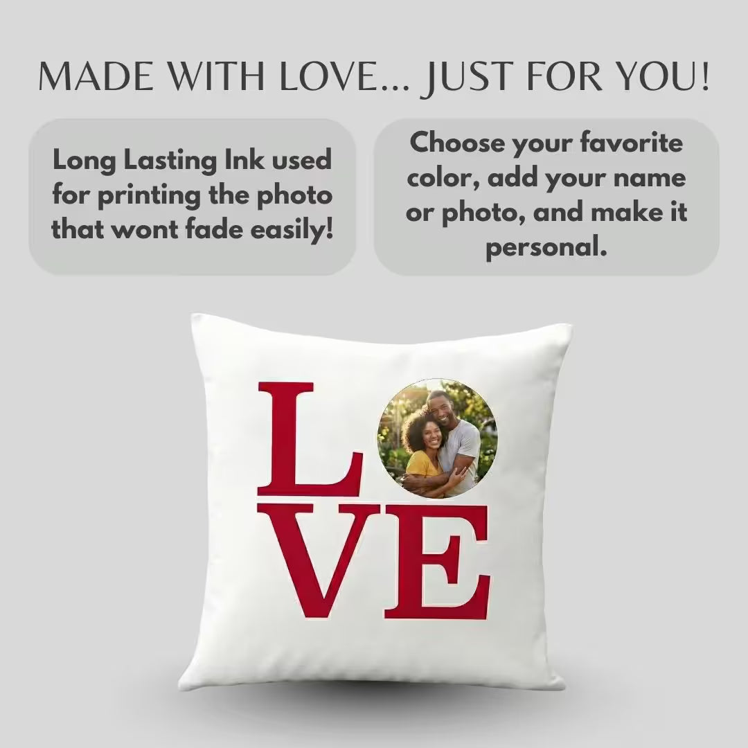 Customized Photo Satin Love Pillow