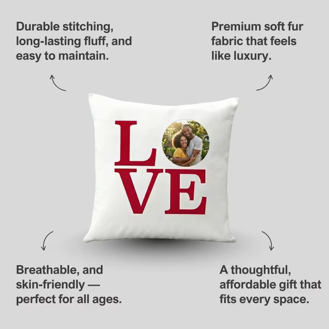 Customized Photo Satin Love Pillow