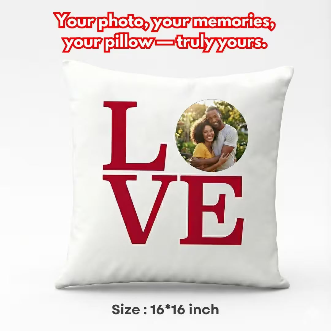 Customized Photo Satin Love Pillow
