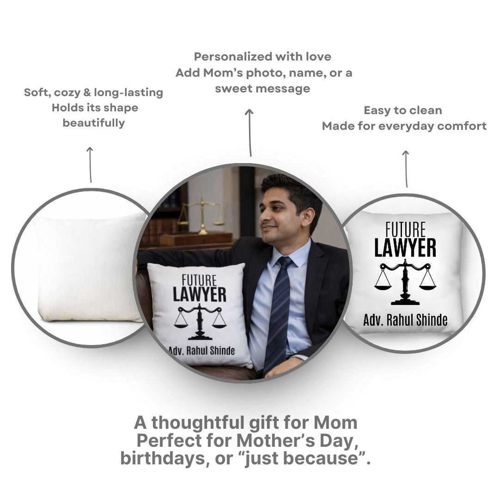 Photo Satin Future Lawyer Customized Pillow