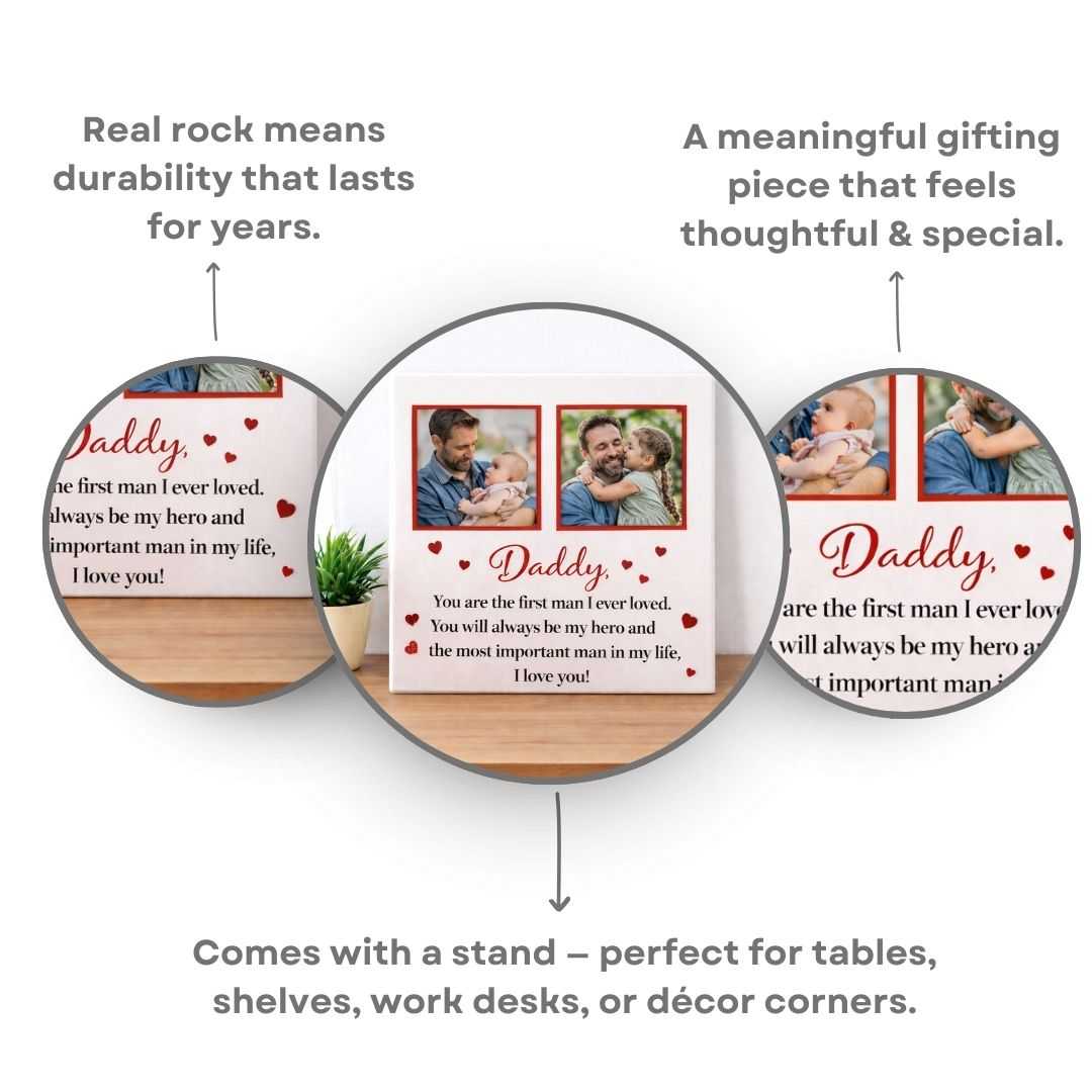 Photo Daddy Quote Personalized Ceramic Tile