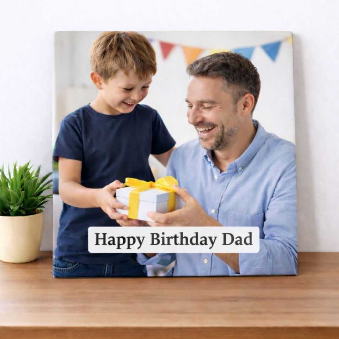 Happy Birthday Dad Personalized Ceramic Tile