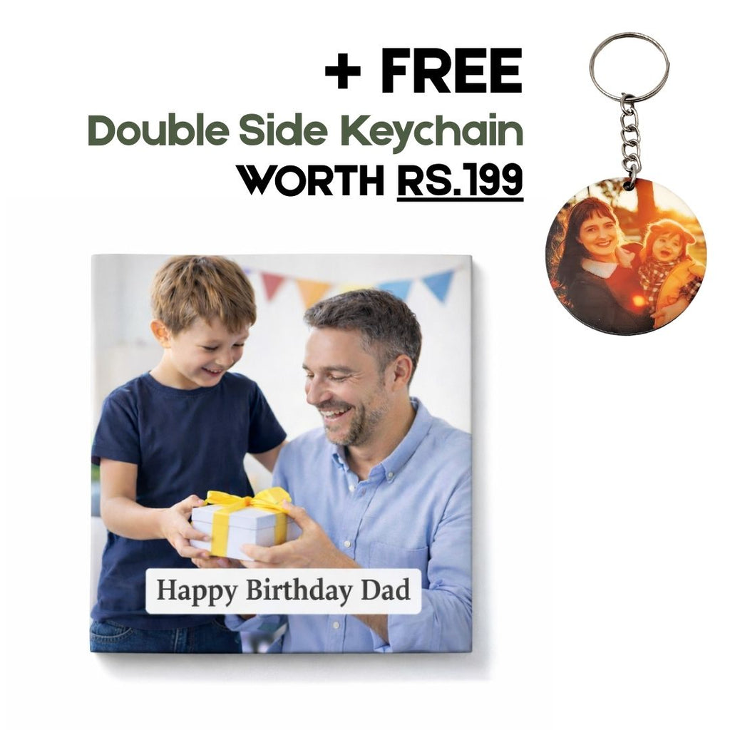 Happy Birthday Dad Personalized Ceramic Tile
