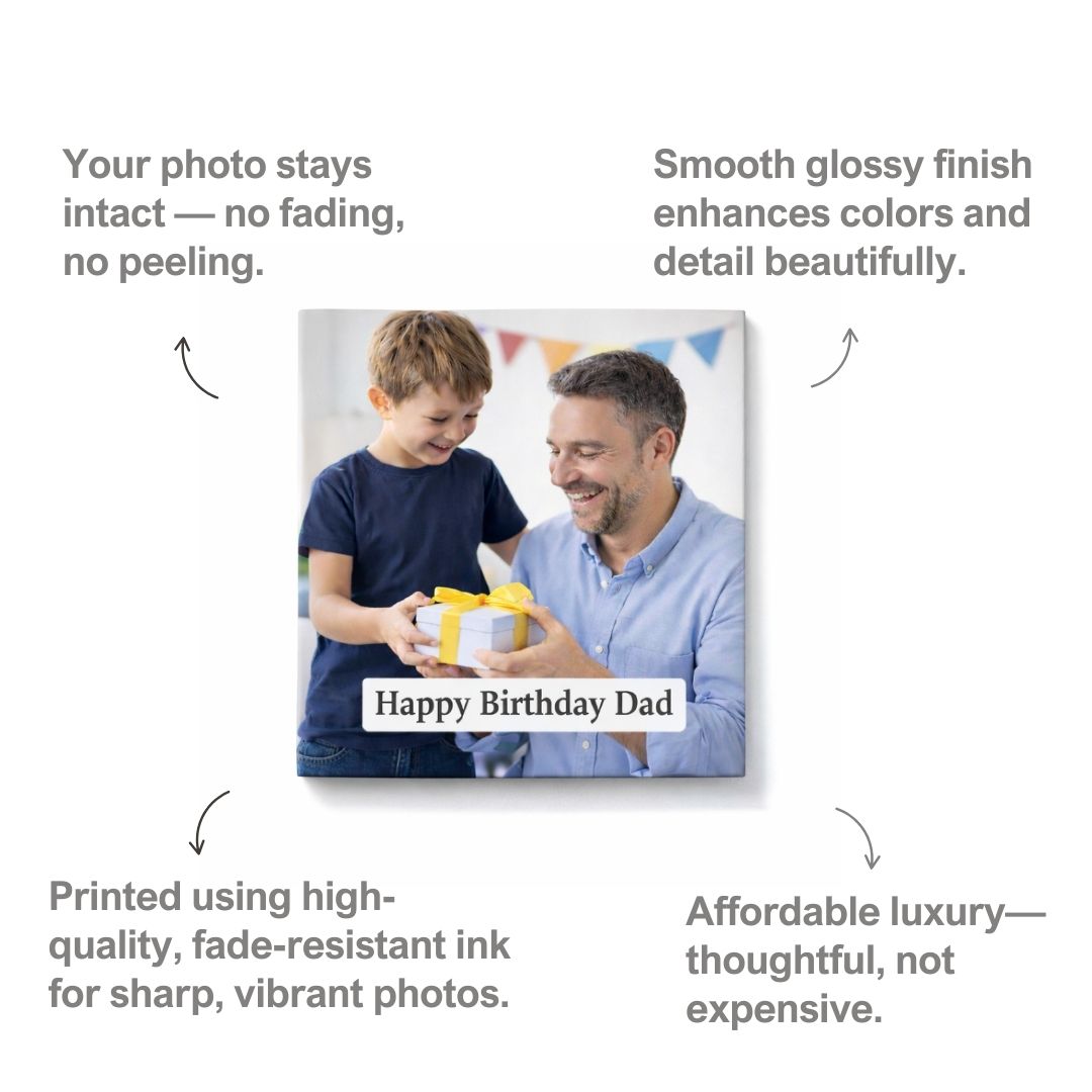 Happy Birthday Dad Personalized Ceramic Tile