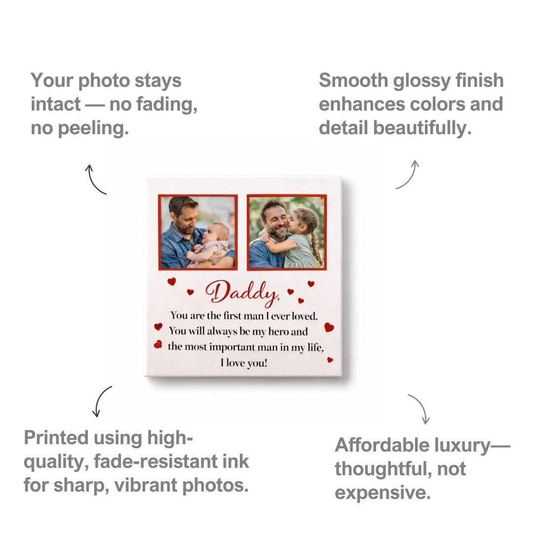 Photo Daddy Quote Personalized Ceramic Tile