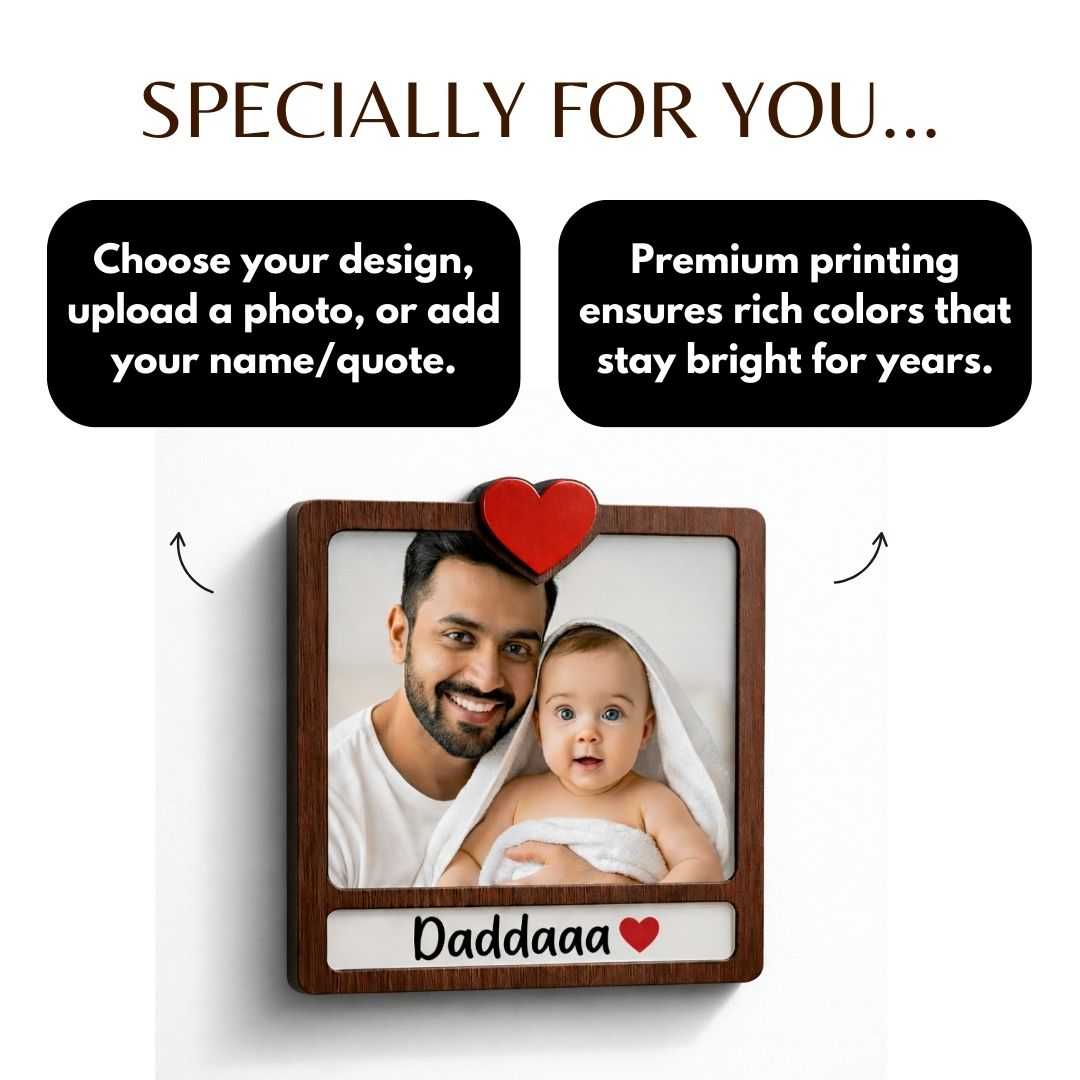 Photo Daddy MDF Persoanzlied Fridge Magnet