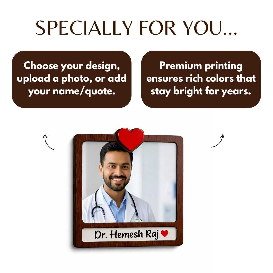 MDF Doctor's Photo PersonalizedFridge Magnet