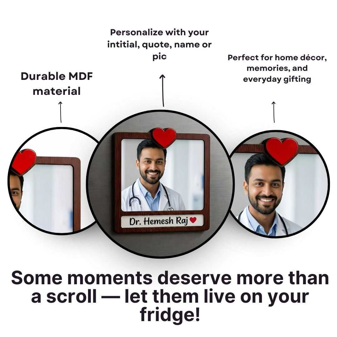 MDF Doctor's Photo PersonalizedFridge Magnet