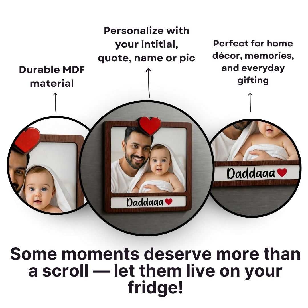 Photo Daddy MDF Persoanzlied Fridge Magnet