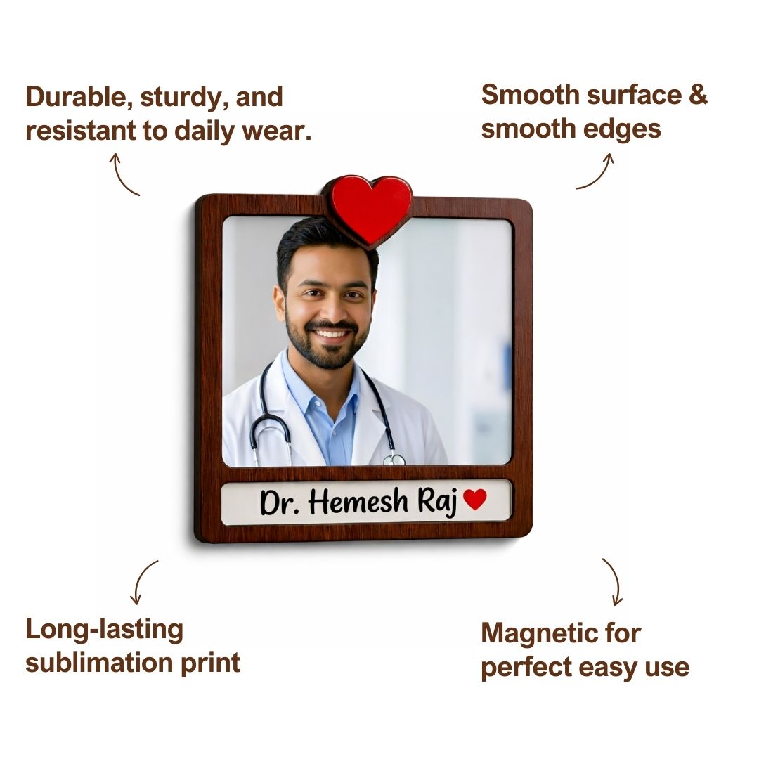 MDF Doctor's Photo PersonalizedFridge Magnet