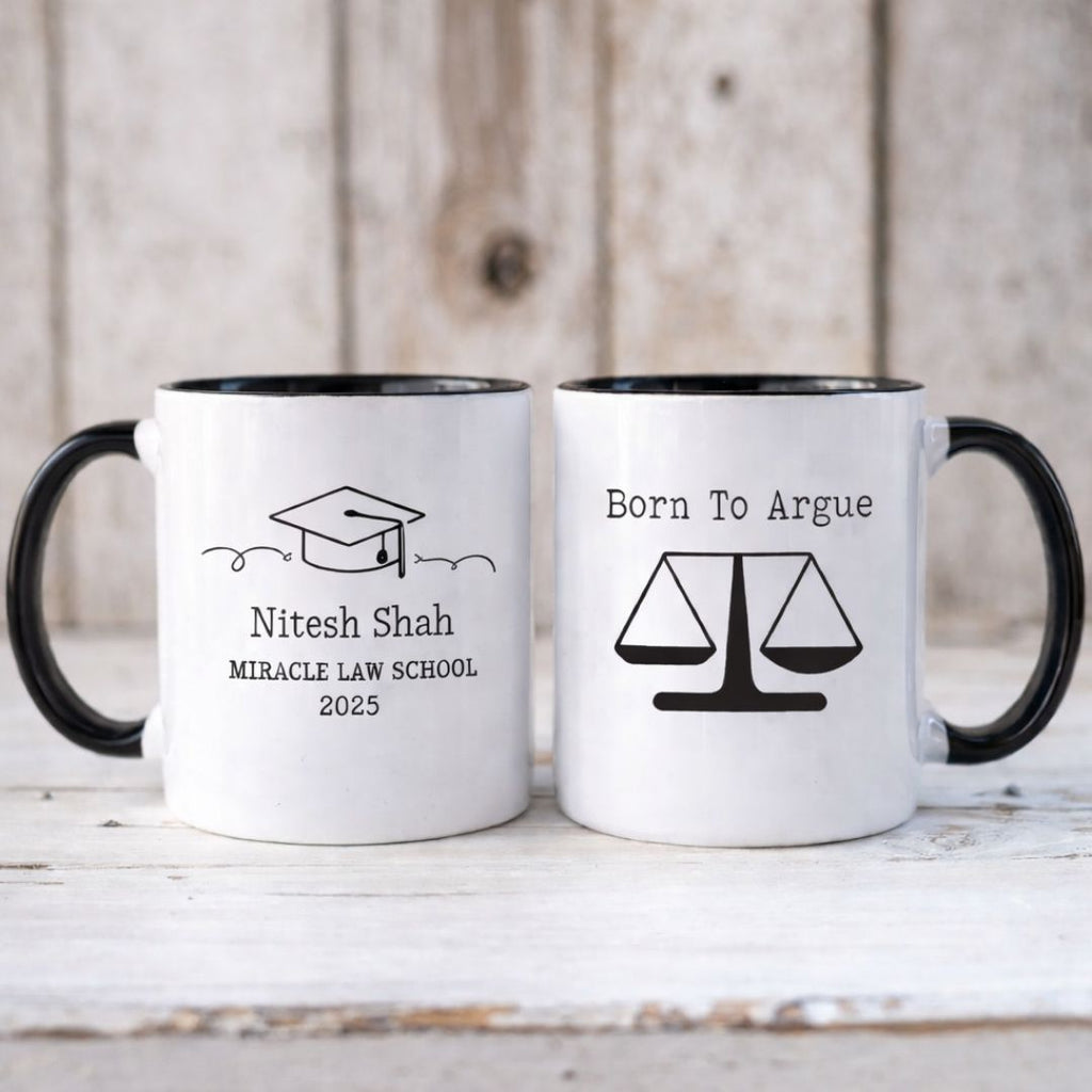 Born To Argue Personalized Ceramic Photo Mug