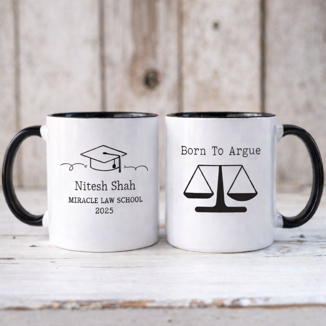 Born To Argue Personalized Ceramic Photo Mug