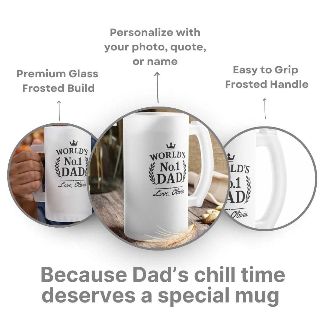 Worlds no 1 Dad Personalized Beer Mug