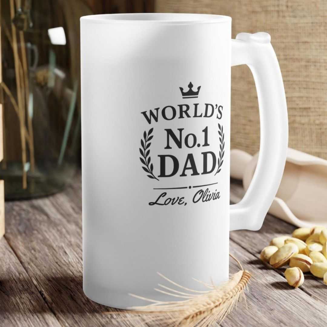 Worlds no 1 Dad Personalized Beer Mug