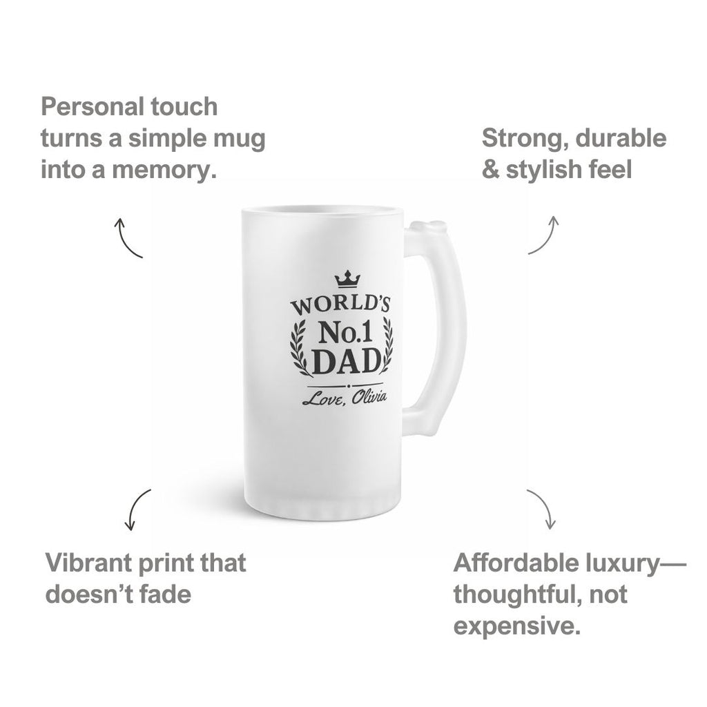 Worlds no 1 Dad Personalized Beer Mug
