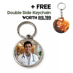 Double Photo Print Personalizedmetal keychain for Doctor