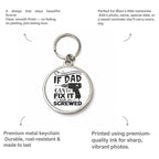 Personalized Metal Keychain for Dad - Double Side