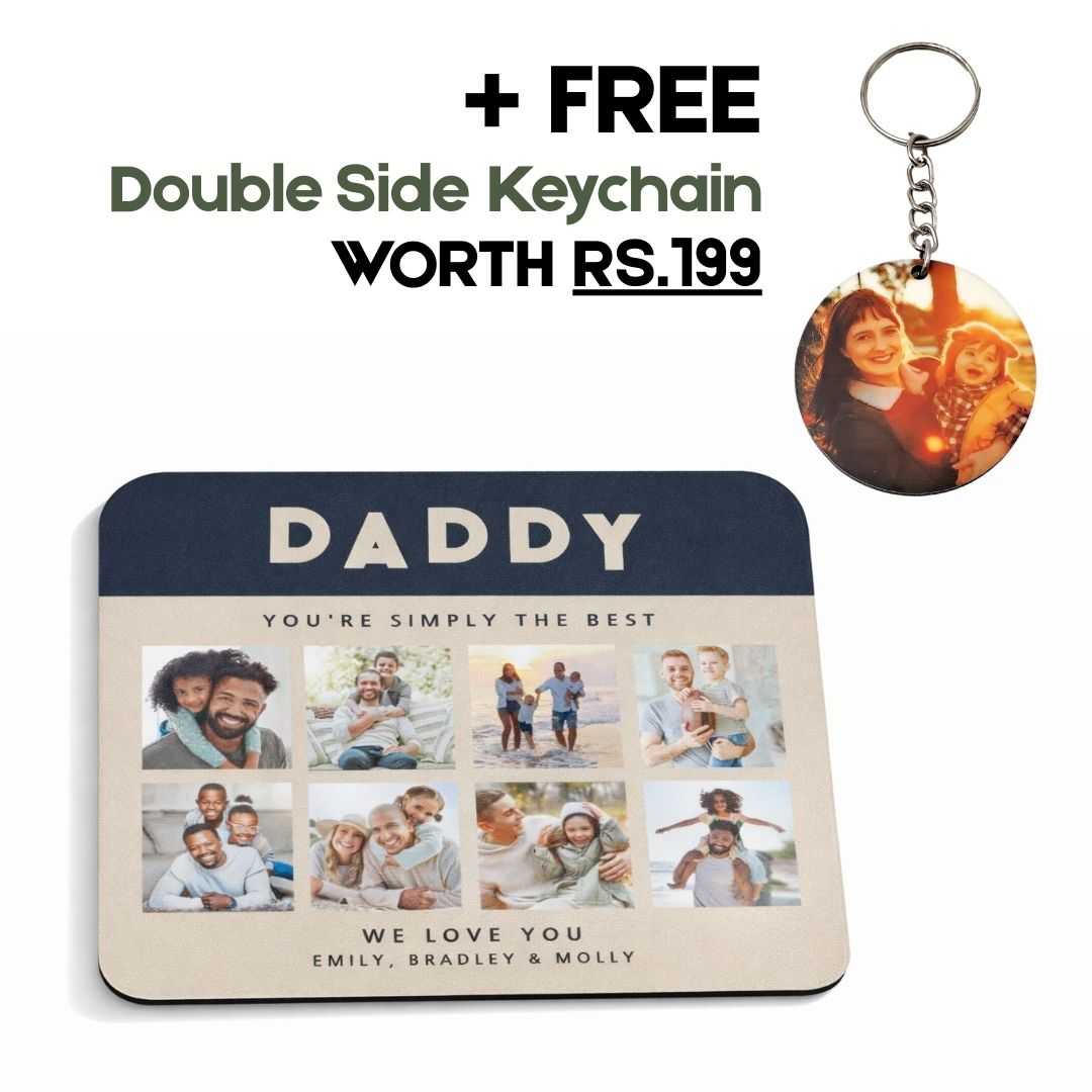 Daddy Picture & Quote Personalized Mouse Pad