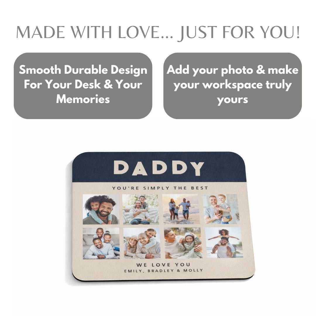 Daddy Picture & Quote Personalized Mouse Pad