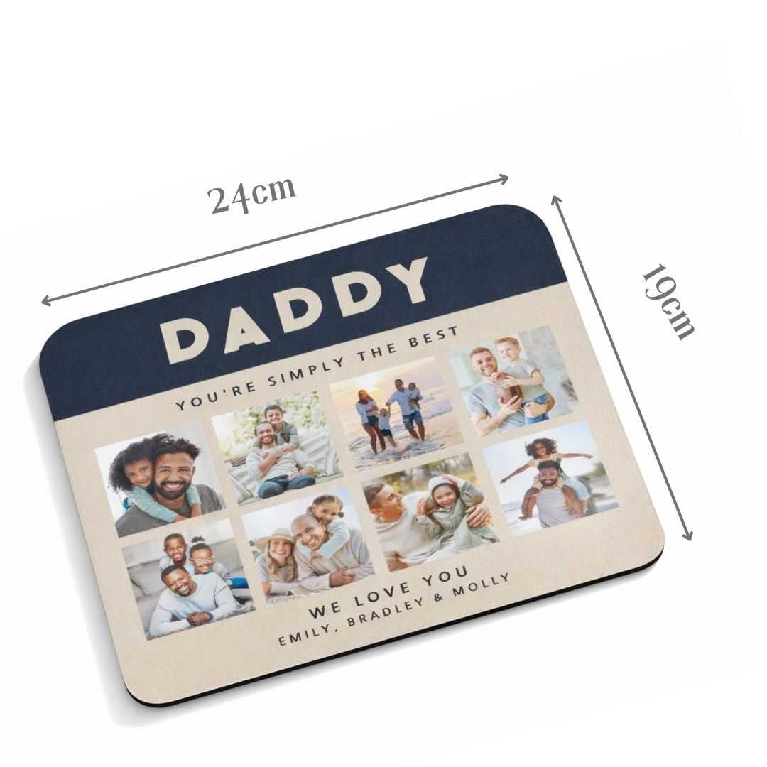 Daddy Picture & Quote Personalized Mouse Pad
