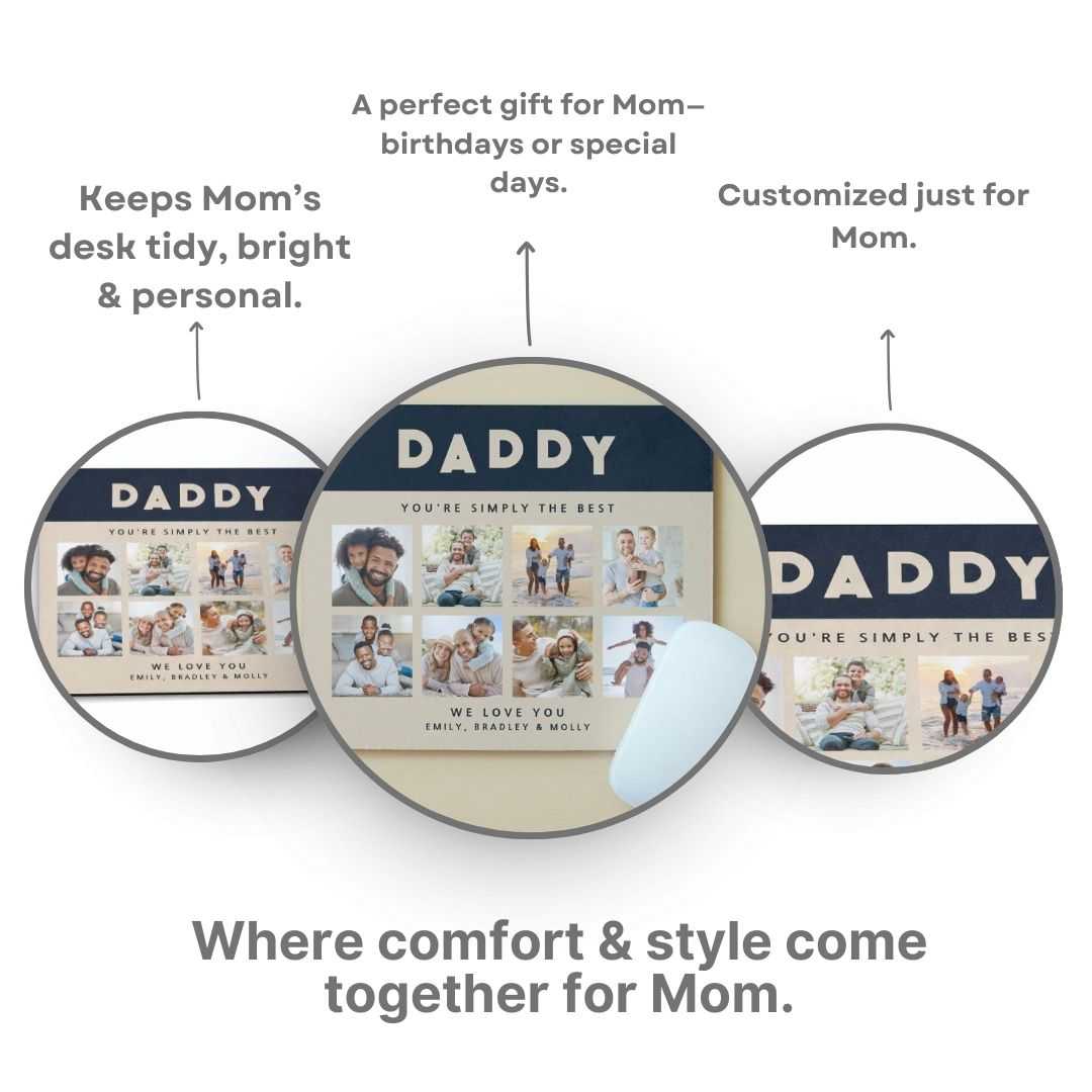 Daddy Picture & Quote Personalized Mouse Pad