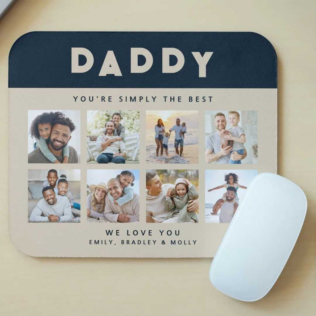 Daddy Picture & Quote Personalized Mouse Pad