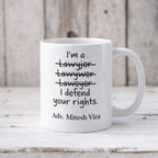 Personalized Name Ceramic Mug For Lawyer