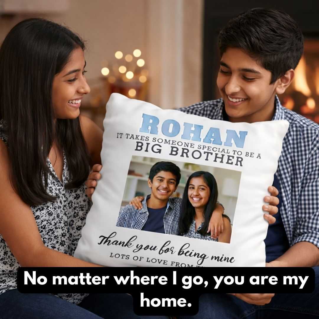 Photo White Fur Big Brother Pillow