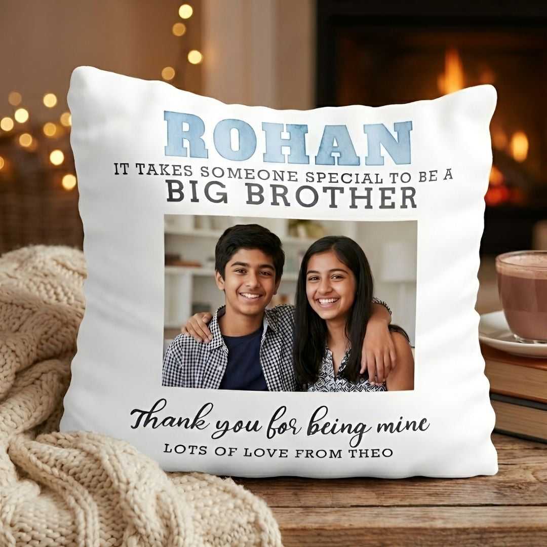 Photo White Fur Big Brother Pillow